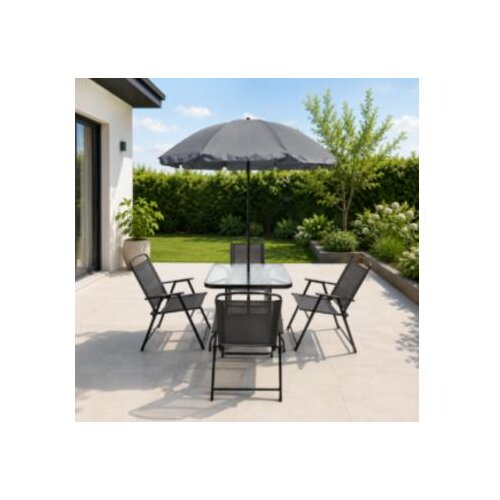ProGarden 009 Ba&amp;scaron;tenski set &amp;ndash; sto, 4 stolice i suncobran Slike