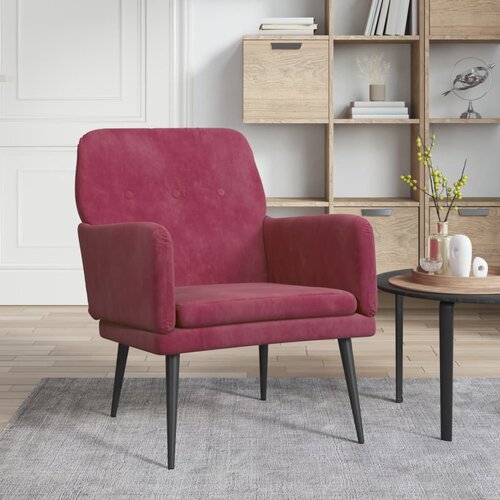 VidaXL Fotelj vinsko rdeč 62x79x79 cm žamet Slike