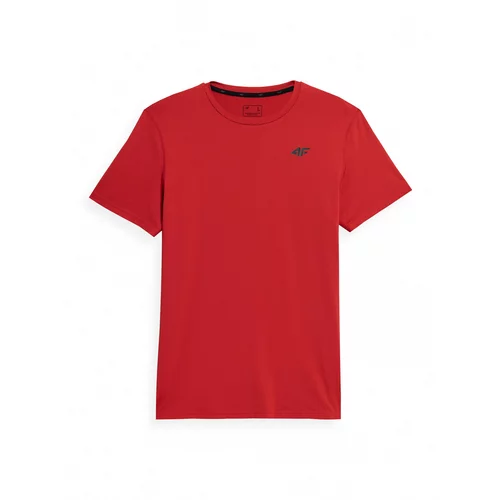 4f Tehnička sportska majica crvena / hrđavo crvena / crna