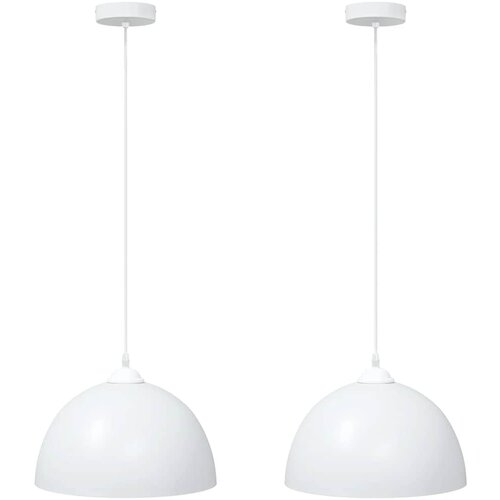 vidaXL Obesek Svetilke 2 kosa višinsko nastavljiva E27 Bela Ø 30 cm, (21827526) Cene