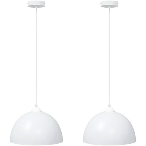 vidaXL Viseće svjetiljke 2 kom podesive visine E27 bijela &Oslash; 30cm metal Cijene