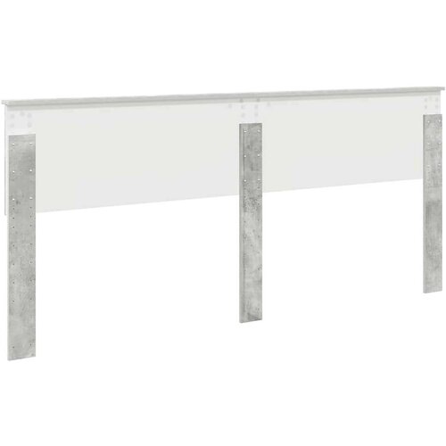  Uzglavlje s uzglavljem Betonski sivi 200 cm Konstruirano drvo Slike