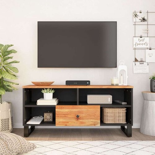 TV ormarić 100 x 33 x 46 cm drvo bagrema i konstruirano drvo Cijene