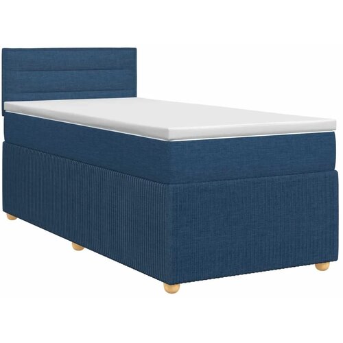  Boxspring krevet s madracem Plava 90 x 200 cm Tkanina - Plava 90 x 200 cm Dizajn linija Slike