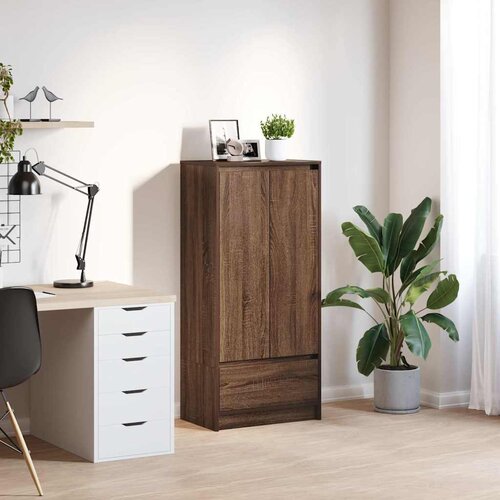 vidaXL Omarica z predalom rjavega hrast 55,5x34x119,5cm inženirski les Cene