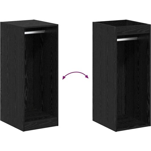  s policom Crni hrast 41 x 48 x 102 cm Konstruirano drvo Slike