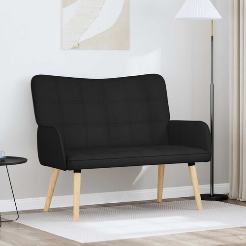  Kauč za dvoje Crna 115 x 61 x 87 cm tkanina Slike