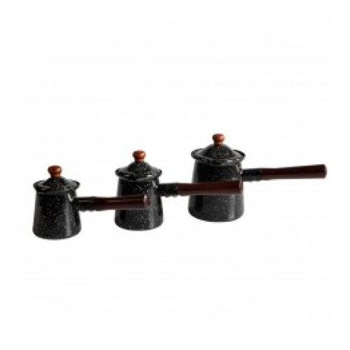 ROSBERG r51305j3c set džezvi za kafu 3kom 9x8,5cm/10x10cm/12x12cm crne melirane ( 006891 ) Cene