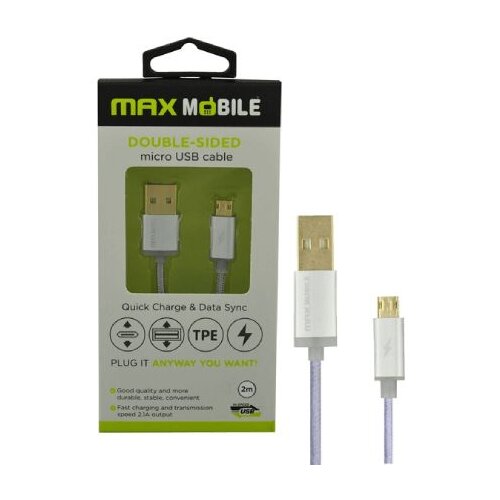 Max Mobile kabl za brzo punjenje Double-sided micro USB 2 m Slike