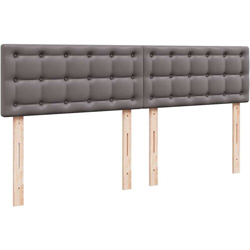 VidaXL otomanski okvir kreveta s madracem sivi 180x200cm umjetna koža Slike