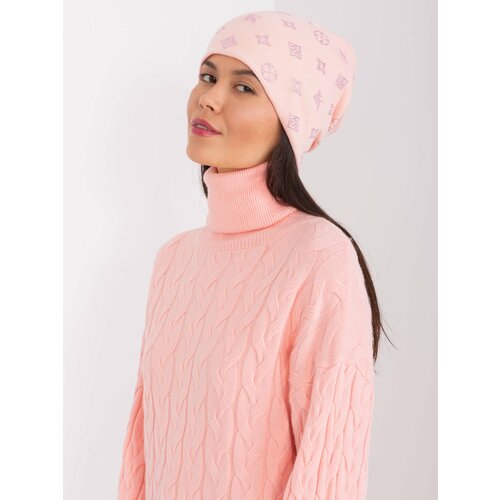 Fashion Hunters Light pink winter hat with cashmere Slike