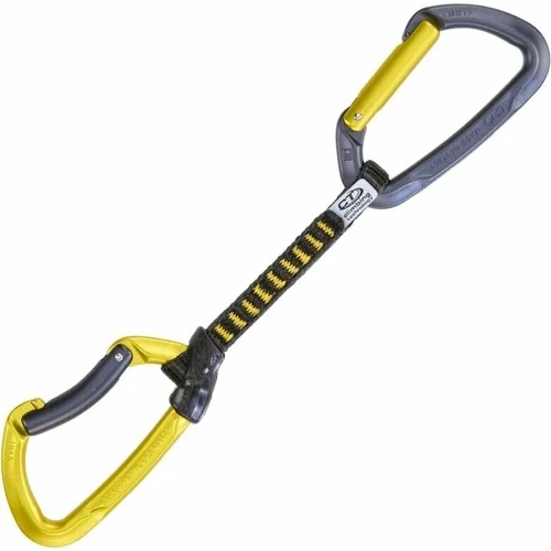 Climbing Technology Lime Set DY Quickdraw Anthracite/Mustard Yellow Solid Straight/Solid Bent Gate 12.0