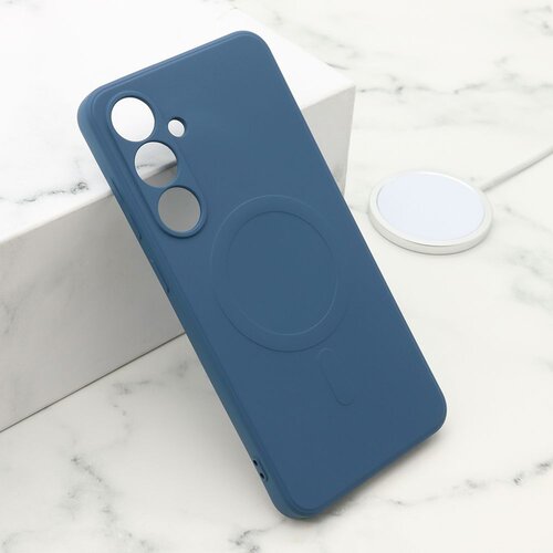 Maska VELVET TOUCH MagSafe za Samsung S721B Galaxy S24 FE/ plava Slike