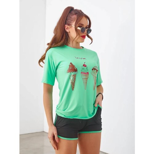 Resti Women's sports set with t-shirt and shorts Ice Cream Cene