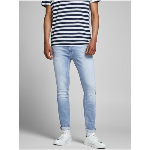 Jack & Jones Light Blue Skinny Fit Jeans Liam - Men Cene