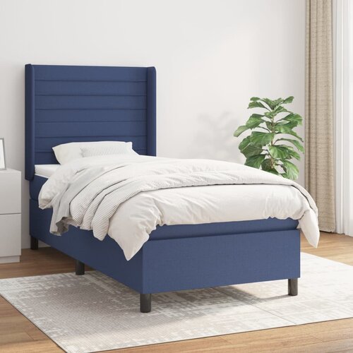 The Living Store Box spring postelja z vzmetnico moder 80x200 cm blago - Box Spring Postelja, (21502765) Slike