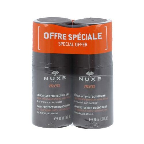 Nuxe Men 24HR Protection Deodorant 2x50 ml roll-on brez aluminija za mo&amp;scaron;ke Slike