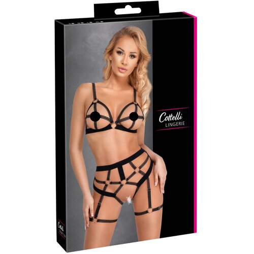 Cottelli Harness Set 2214504 Black XL Slike