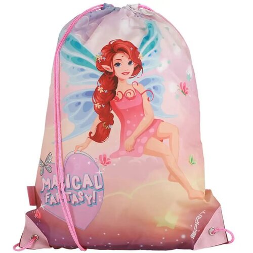 Spirit magic fantasy torba za teretanu s uzorkom vile crvene kose, sportska torba 33x47cm Slike