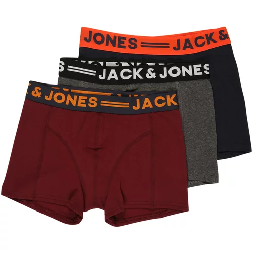 Jack & Jones Spodnjice mornarska / pegasto siva / oranžna / temno rdeča / črna / bela