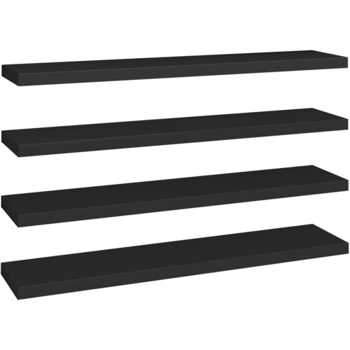 Maison Chic 4 kosi Stenske Police - Viseče police črne 120x23,5x3,8 cm MDF, (21793892) Slike