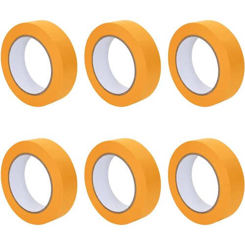  Trake za maskiranje slikara 6 pcs Žuta 25mm x 50m Papir Slike