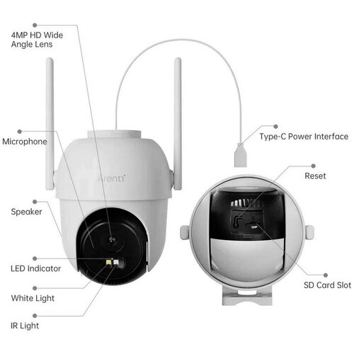 Arenti OP1 Ultra HD 4MP Wi-Fi zunanja kamera Cene