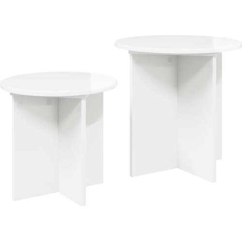  Set pomoćnih stolića s pohranom 2 pcs Konstruirano drvo Slike