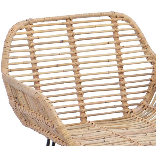 Barski stolac 2 pcs 55 x 52 x 92 cm Ratan i čelik Slike
