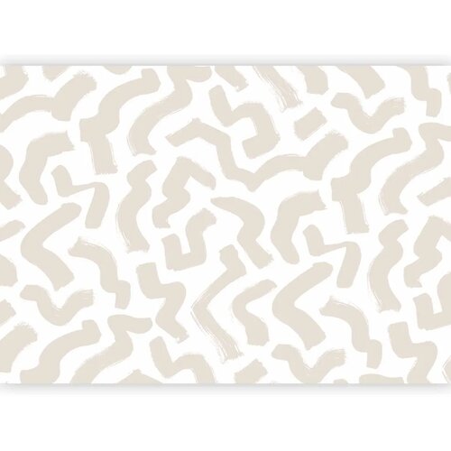  Foto tapeta - Abstract composition - beige patterns in shapes on a white background 400x280 Vodootporna Cene