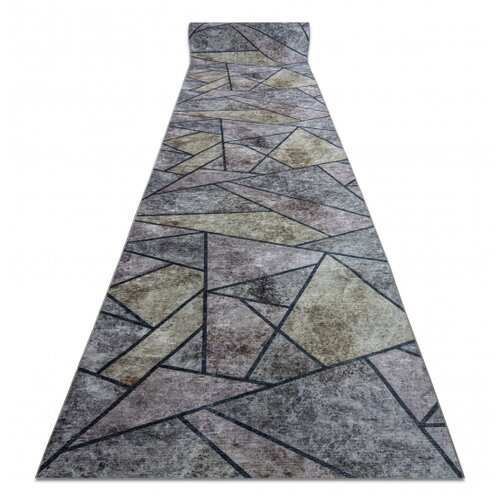 RugsX Tekač gumiran LOTUS MOSAIC 22010 Mozaika siva pralna protizdrsna 100 100x410 cm, (5000171118) Cene