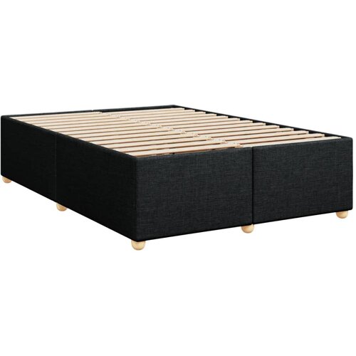  Krevet s oprugama i madracem crni 140x200 cm od tkanine Slike