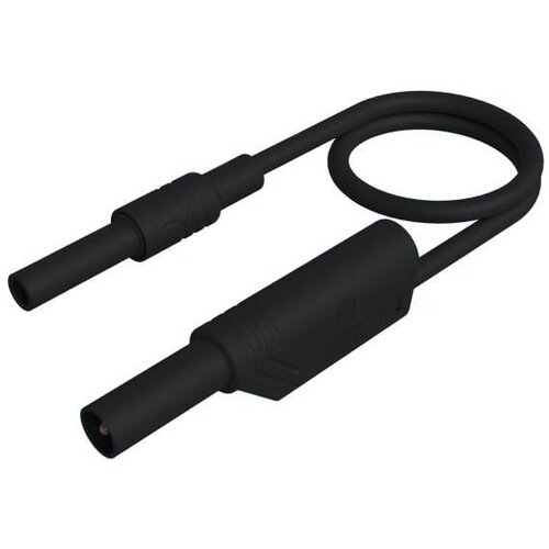 SKS Hirschmann MAL S WS-B 25/2\,5 sw varnostni merilni kabel 4 mm varnostna vtičnica 4 mm varnostni vtič\, z možnostjo zlaganja 25 cm črna 1 kos, (20423247) Cene