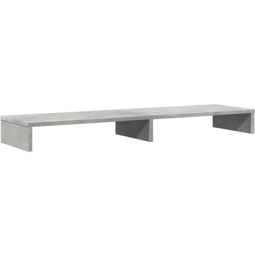 VidaXL Stalak za monitor boja betona 100x27x10 cm konstruirano drvo Slike