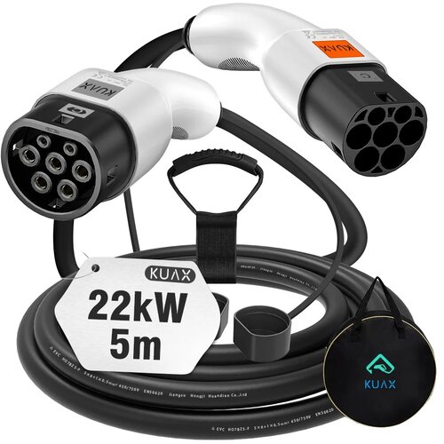 KUAX Prenosni EV polnilni kabel, 22KW moč, 32A tok, 22KW-32A-5M-Bela, (5000275816) Slike