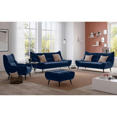 XORA 3-SED, temno modra tekstil Slike