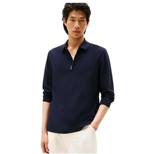 Tommy Hilfiger mu&amp;scaron;ka majica sa kratkim zipom Slike