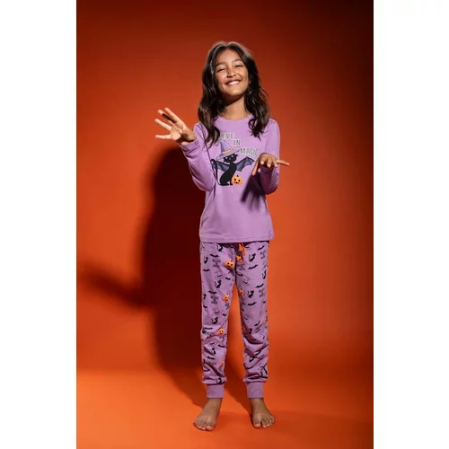 Coccodrillo Otroška bombažna pižama vijolična barva