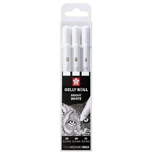 Gel olovke Sakura Gelly Roll bright white - 3 komada / izaberi varijantu Slike