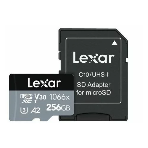 Lexar SD micro 256GB SDXC 1066x UHS-I, 160MB/s read 120MB/s write C10 A2 V30 U3