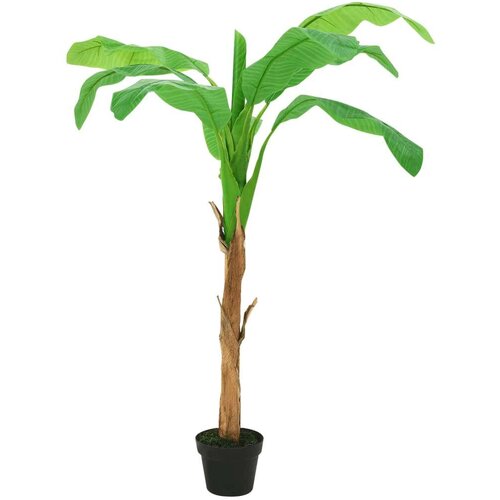 vidaXL umjetno drvo banane s posudom 140 cm zeleno Cijene