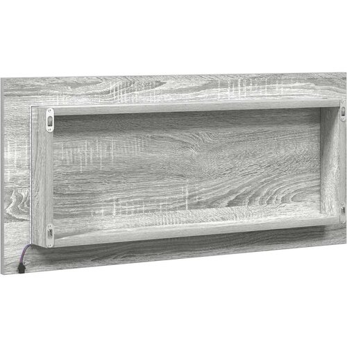  Ogledalo za kupaonicu s LED svjetlom svijetlosiva 80x37 cm Slike