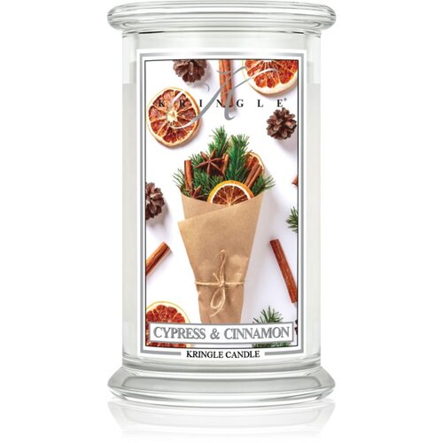 Kringle Candle Cypress &amp;amp; Cinnamon di&amp;scaron;eča sveča 624 g Slike