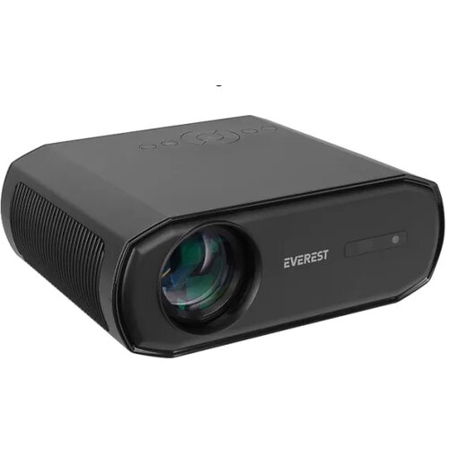 Everest PJ06 Grey/Black Auto Focus 1080P 9800 Lumens Android 9.0 4K Supported Full HD Projection Device with Tripod Slike