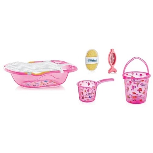 Babyjem Set za kupanje za bebe 6 delova, Pink Cene