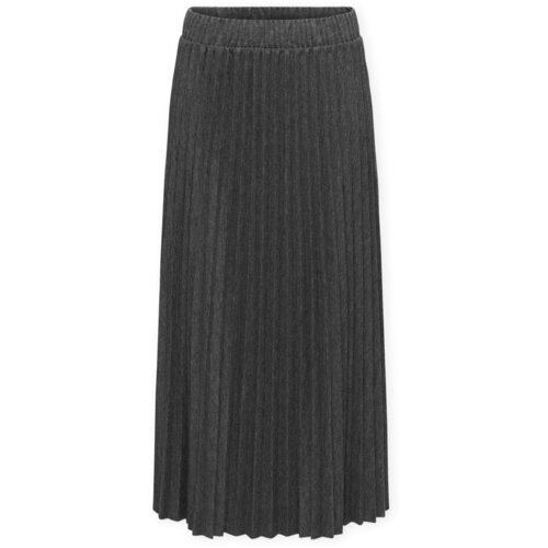 Only Krila Line Long Skirt - Dark Grey Melange Siva Cene