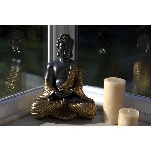 Aberto Design dekorativna figura CY0444, 30x20x43 cm, crno-zlatna boja Cene