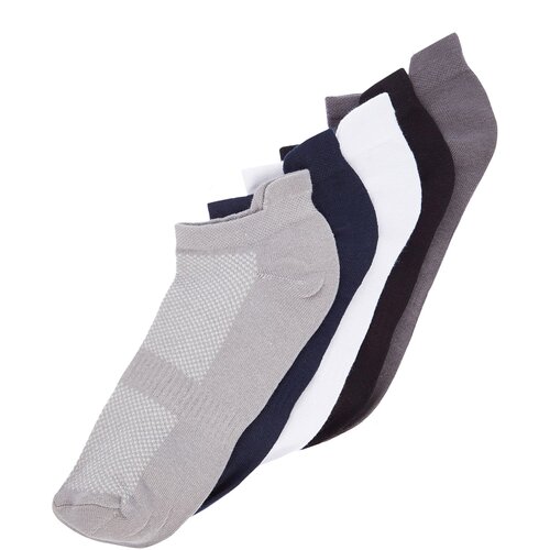 Trendyol Men's Multicolored Cotton 5-Pack Elastic Sports Booties Socks Cene