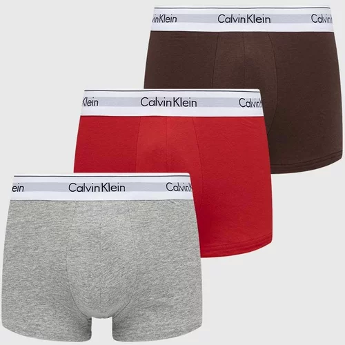 Calvin Klein Underwear Boksarice 3-pack moški, rdeča barva
