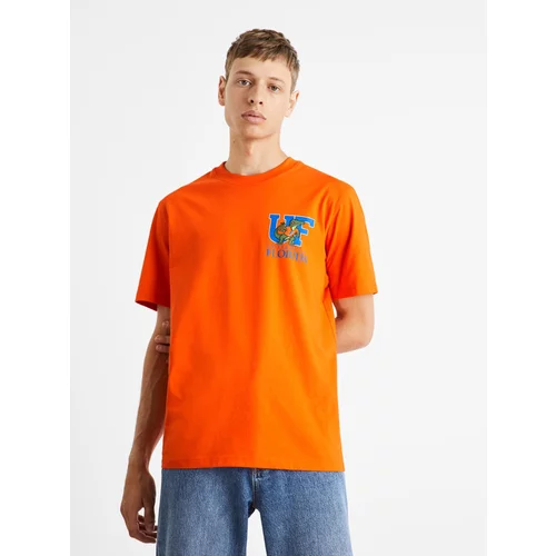 Celio LCEFLO2 Muška majica, narančasta, veličina